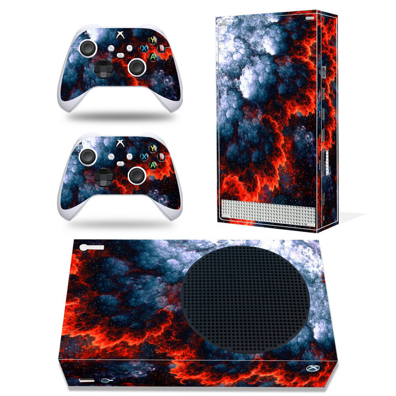 GAMEGENIXX Skin Sticker Pink Nebula Protective Decal Cover Visas komplektas, skirtas Xbox Series S konsolei ir 2 valdikliams