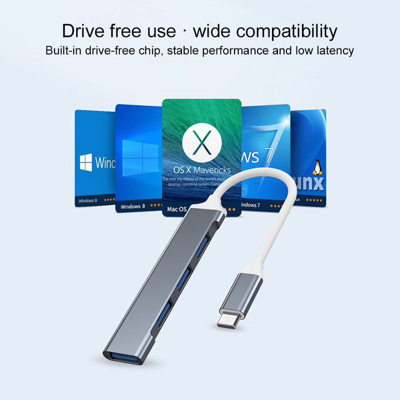 USB C HUB 3.0 Type C 3.1 4 Port Multi Splitter Adapter OTG za Xiaomi Lenovo Macbook Pro 13 15 Air Pro PC Računalna oprema