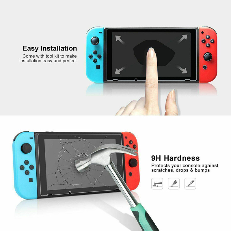 1 pakuotės apsauginis stiklas, skirtas Nintend Switch grūdinto stiklo ekrano plėvelei, skirtas Nintendos Switch NS stiklo priedams