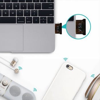 ΝΕΟΣ ασύρματος προσαρμογέας USB Bluetooth 5.0 Δέκτης Dongle USB Audio Bluetooth ασύρματος πομπός Dongle για φορητό υπολογιστή υπολογιστή