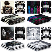 PS4 Pro konzolhoz és 2 vezérlőhöz Skin Matrica PS4 Modern War Protective Vinyl Wrap Cover teljes készlet