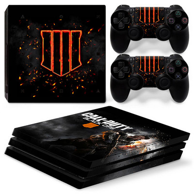 PS4 Pro konzolhoz és 2 vezérlőhöz Skin Matrica PS4 Modern War Protective Vinyl Wrap Cover teljes készlet