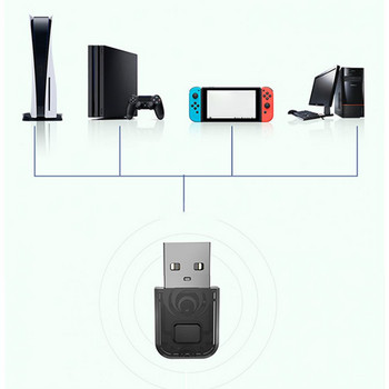Bluetooth емитер Безжичен 10 м Безбариерен емитер адаптер Аксесоари за лек трансивър за PS5/PS4/Switch/PC Универсален
