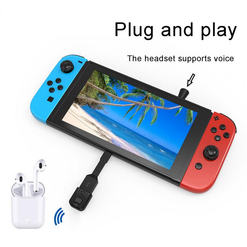 Emițător Bluetooth Wireless 10m Adaptor emițător fără bariere Accesorii pentru transceiver ușor pentru PS5/PS4/Switch/PC Universal