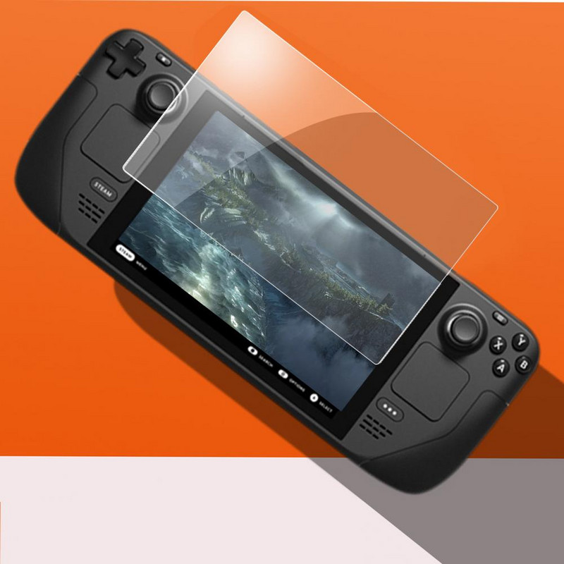 Nesubraižantis sklandus žaidimų konsolės ekrano stiklas, pilnas dangtelis, skirtas „Steam Deck“