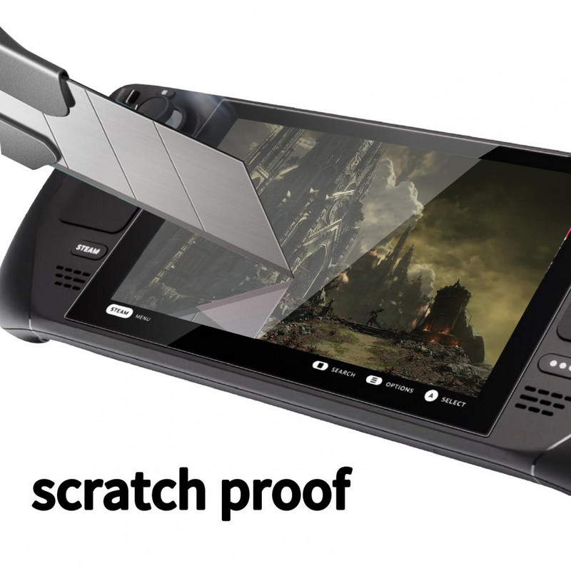 Nesubraižantis sklandus žaidimų konsolės ekrano stiklas, pilnas dangtelis, skirtas „Steam Deck“