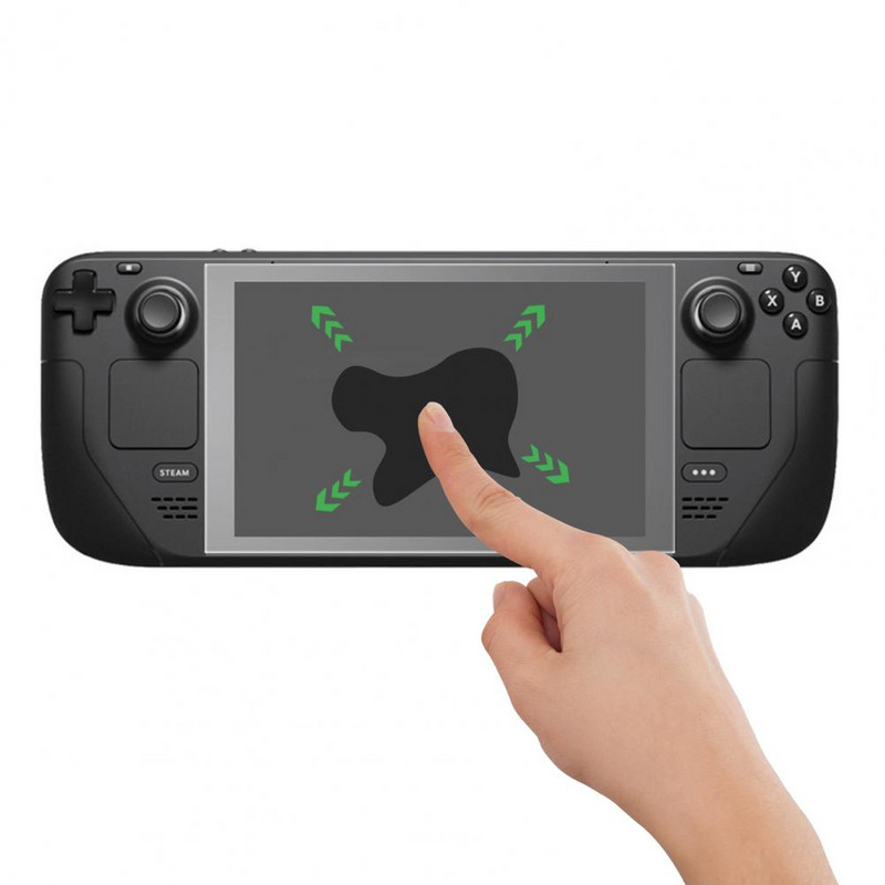 Nesubraižantis sklandus žaidimų konsolės ekrano stiklas, pilnas dangtelis, skirtas „Steam Deck“