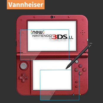 Nintendo New 3DS XL LL Протектор за екран Горен 9H HD закалено стъкло + Долен PET Пълно прозрачно покритие Защитно фолио за 3DS XL/LL