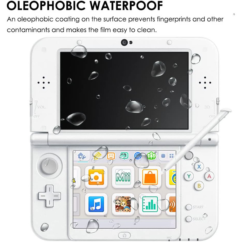 Nintendo New 3DS XL LL Gornji zaštitnik zaslona 9H HD kaljeno staklo + dno PET Full Clear Cover Zaštitna folija za 3DS XL/LL