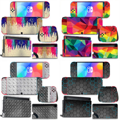 GAMEGENIXX Switch Oled Skin Graffiti Design Aizsargājošs vinila apvalks Pilns komplekts Nintendo Switch Oled konsolei