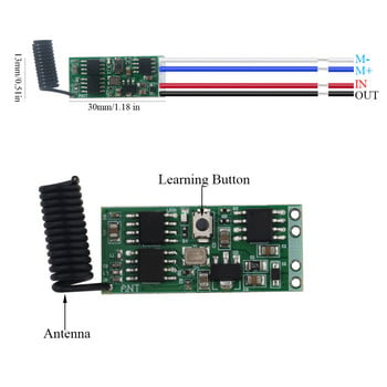 Mini Universal Τηλεχειριστήριο 12V Μονάδα ρελέ κινητήρα 3,6V 6V 18V Δέκτης και πομπός ρελέ για εμπρός και πίσω DIY