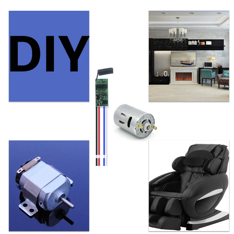 Mini univerzalni daljinski upravljač 12V motorni relejni modul 3.6V 6V 18V relejni prijemnik i odašiljač za naprijed i nazad DIY