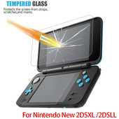 2/4/6PCS rūdīts stikls priekš Nintendo New 2DS XL LL 2DSXL 2DSLL Augšējais un apakšējais ekrāna aizsargs spēļu konsoles aizsargplēves aizsargs