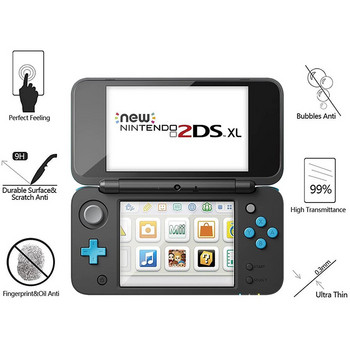 2/4/6PCS Tempered Glass For Nintendo New 2DS XL LL 2DSXL 2DSLL Screen Protector Top+Bottom Screen Protector Protective Film Guard