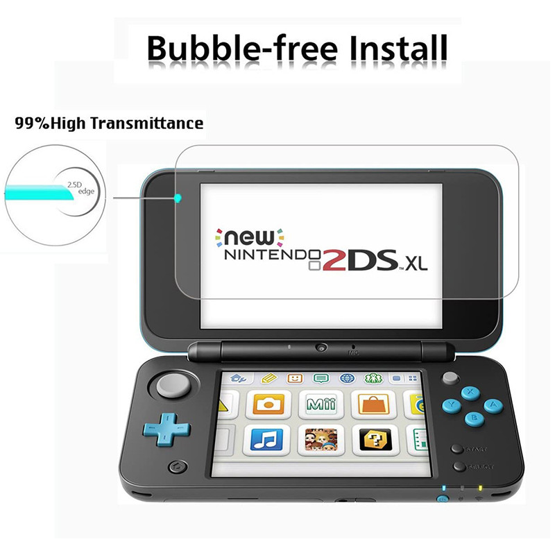 2/4/6PCS rūdīts stikls priekš Nintendo New 2DS XL LL 2DSXL 2DSLL Augšējais un apakšējais ekrāna aizsargs spēļu konsoles aizsargplēves aizsargs