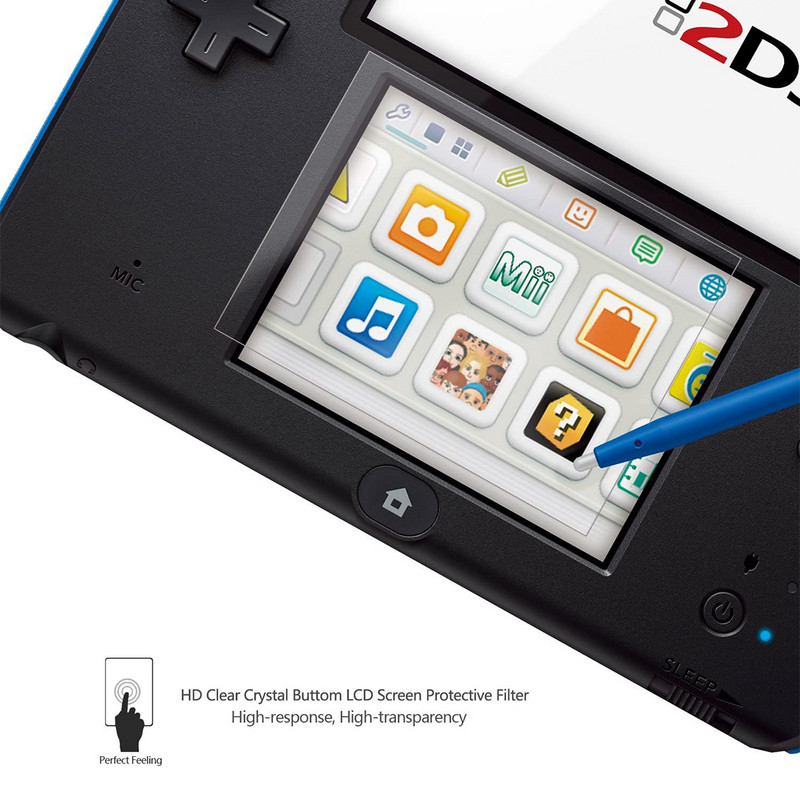 2/4/6PCS rūdīts stikls priekš Nintendo New 2DS XL LL 2DSXL 2DSLL Augšējais un apakšējais ekrāna aizsargs spēļu konsoles aizsargplēves aizsargs