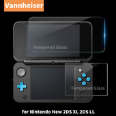 6 in1 rūdīta stikla caurspīdīga aizsargplēves virsmas aizsargpārklājs priekš Nintendo New 2DS XL 2DS LL LCD ekrāna aizsargs, āda 2ds