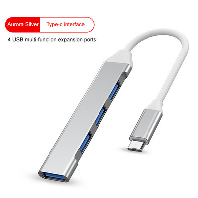 USB C HUB 3.0 Type C 3.1 4 Port Multi Splitter Adapter OTG Xiaomi Lenovo Macbook Pro 13 15 Air Pro PC számítógép-tartozékok
