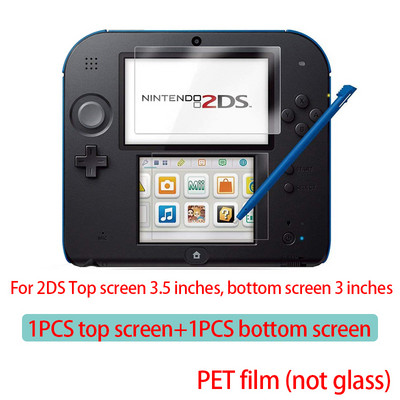 HD kaljeno staklo Nintendo New 2DS XL LL 2DSXL 2DSLL Zaštita zaslona Gornja+Donja Igraća konzola Zaštitna puna folija Zaštitna folija