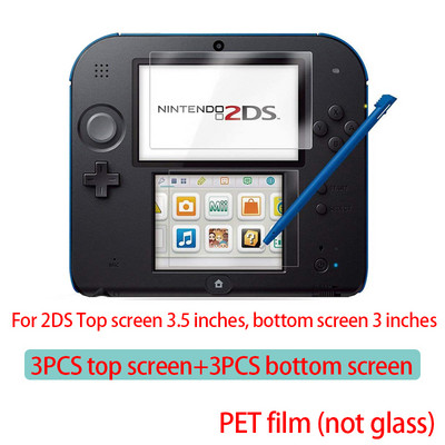 HD kaljeno staklo Nintendo New 2DS XL LL 2DSXL 2DSLL Zaštita zaslona Gornja+Donja Igraća konzola Zaštitna puna folija Zaštitna folija