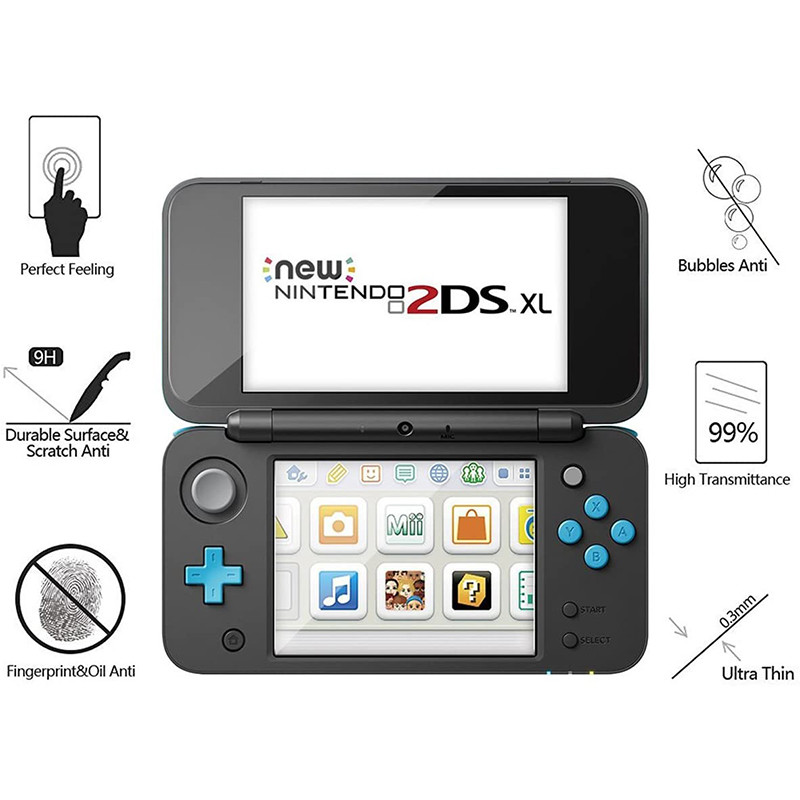 HD kaljeno staklo Nintendo New 2DS XL LL 2DSXL 2DSLL Zaštita zaslona Gornja+Donja Igraća konzola Zaštitna puna folija Zaštitna folija
