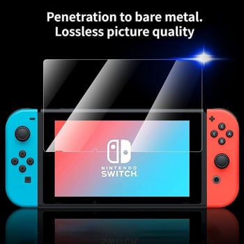 Ново закалено стъкло, съвместимо с Nintendo Switch Screen HD протекторно фолио за Switch Oled протектори против надраскване 9H защитно фолио