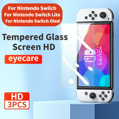 Uus karastatud klaasiga ühilduv Nintendo Switchi ekraani HD-kaitsekile Switch Oled kriimustusvastaste kaitsmete jaoks 9H kaitsekile