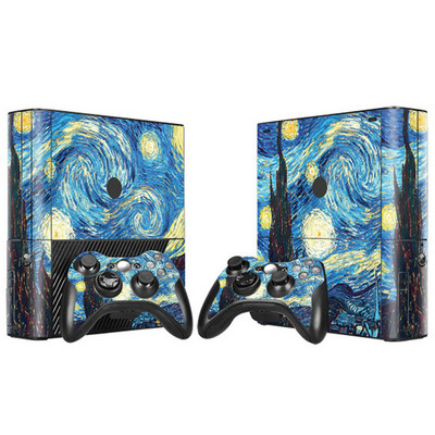 Vinyl Skin Sticker Protector Microsoft Xbox 360 E konzolhoz és 2 kontroller skin matrica