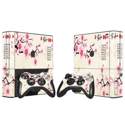 Vinyl Skin Sticker Protector Microsoft Xbox 360 E konzolhoz és 2 kontroller skin matrica