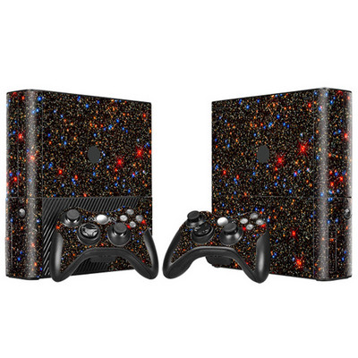 Vinyl Skin Sticker Protector Microsoft Xbox 360 E konzolhoz és 2 kontroller skin matrica