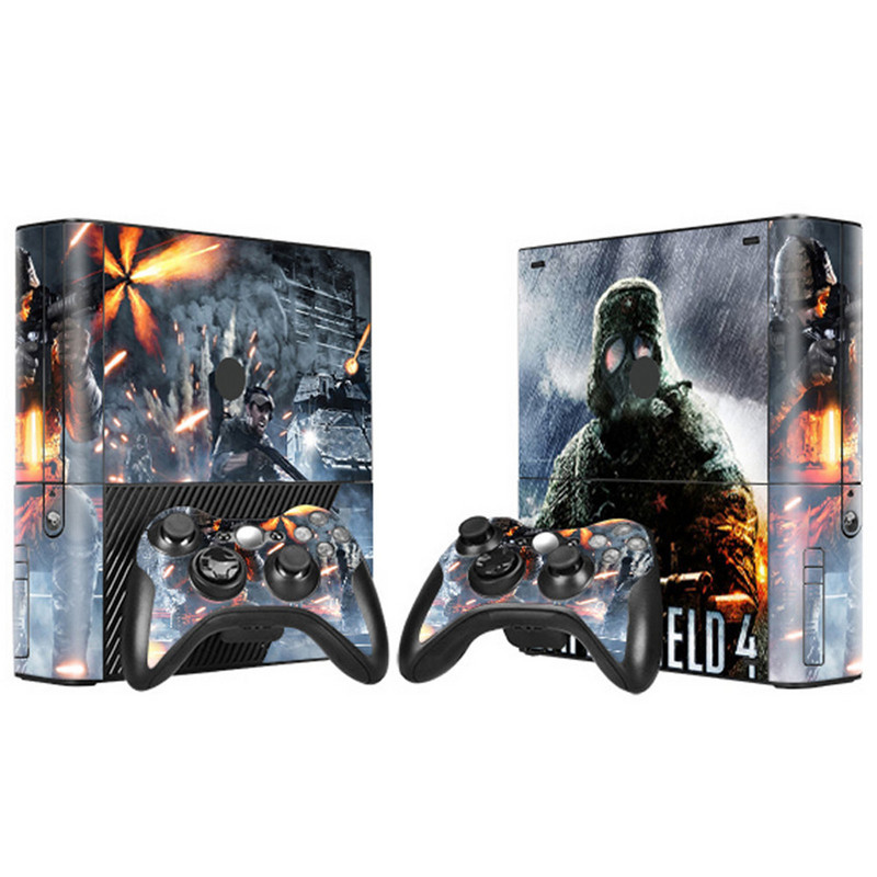 Vinyl Skin Sticker Protector Microsoft Xbox 360 E konzolhoz és 2 kontroller skin matrica