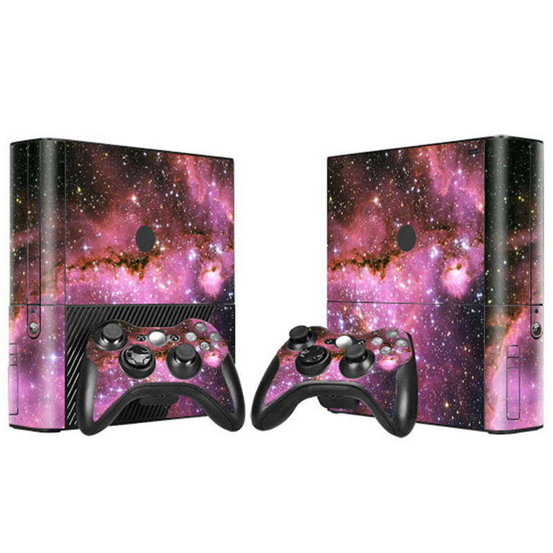Vinyl Skin Sticker Protector Microsoft Xbox 360 E konzolhoz és 2 kontroller skin matrica