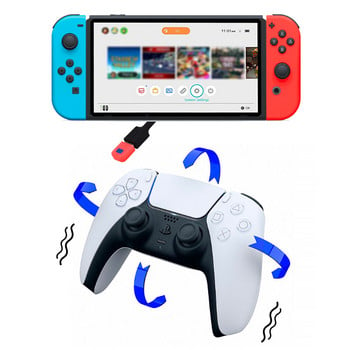 DATA FROG USB Wireless Controller Converter Συμβατός Nintendo Switch OLED/Switch Lite/TV box/Προσαρμογέας PC Gamepad