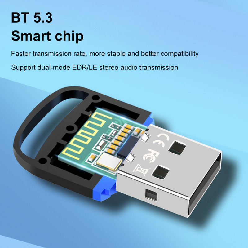 Mini bežični USB adapter Bluetooth-kompatibilan 5.3 USB adapter Prijemnik Odašiljač Podrška Windows 8.1 Win10 Win11