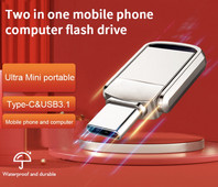 Jauns ātrdarbīgs U disks 2 TB 1 TB USB 3.1 C tipa interfeiss mobilais tālrunis, dators savstarpējai pārraidei, pārnēsājams USB zibatmiņas disks
