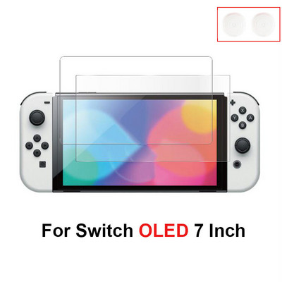 2gab / 1gab Rūdīta stikla 9H HD ekrāna aizsargplēve Nintendo Switch OLED ekrāna aizsargplēve NS OLED piederumiem