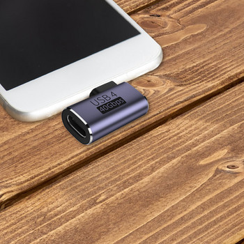 USB C мъжки към женски адаптер Изключително малък 40Gbps Бърз трансфер на данни 100W Бързо зареждане 10GB файлове 5 секунди предаване