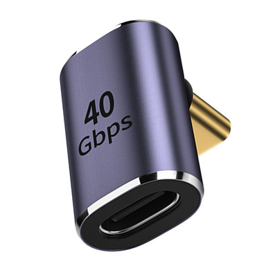 USB C мъжки към женски адаптер Изключително малък 40Gbps Бърз трансфер на данни 100W Бързо зареждане 10GB файлове 5 секунди предаване