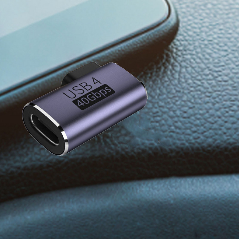 USB C vīrišķais–sieviešu adapteris, īpaši mazs, 40 Gbps ātra datu pārsūtīšana, 100 W ātra uzlāde, 10 GB faili, 5 sekunžu pārraide