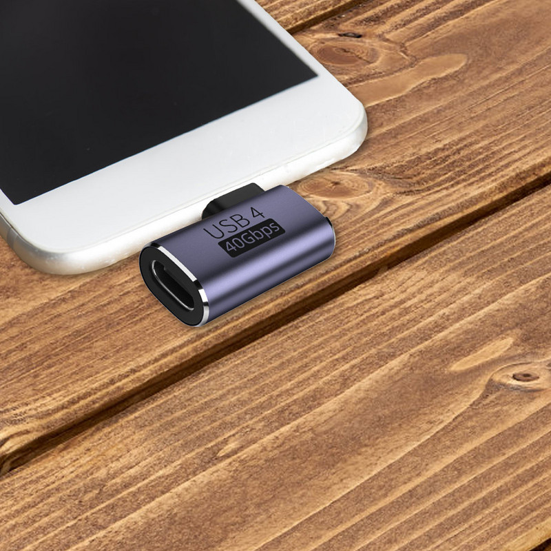 USB C vīrišķais–sieviešu adapteris, īpaši mazs, 40 Gbps ātra datu pārsūtīšana, 100 W ātra uzlāde, 10 GB faili, 5 sekunžu pārraide