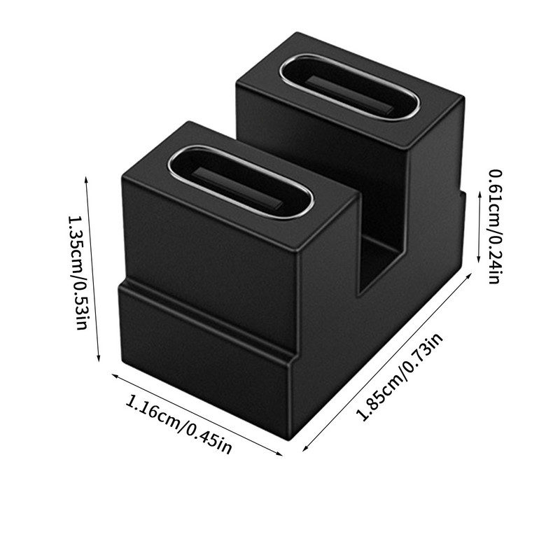 USB C vīrišķais–sieviešu adapteris, īpaši mazs, 40 Gbps ātra datu pārsūtīšana, 100 W ātra uzlāde, 10 GB faili, 5 sekunžu pārraide