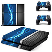 Plavo bijela srebrna metalna zlatna PS4 skin naljepnica naljepnica za DualShock PlayStation 4 konzolu i 2 kontrolera PS4 skin naljepnica vinil