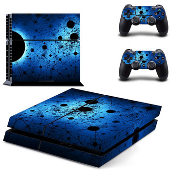 Синьо, бяло, сребристо, метално, златисто, PS4 Skin Sticker Decal за конзола DualShock PlayStation 4 и 2 контролера, PS4 Skin Sticker Vinyl