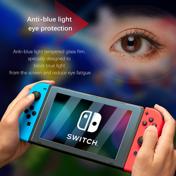 2 пакета стъклен протектор за екран за Nintendo Switch закалено стъкло против синя светлина за Nintend Switch Lite Ns Lite Switch Glass 9H
