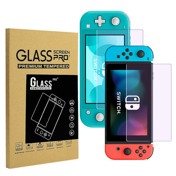 2 пакета стъклен протектор за екран за Nintendo Switch закалено стъкло против синя светлина за Nintend Switch Lite Ns Lite Switch Glass 9H