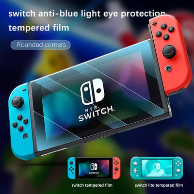 2 komplekti klaasist ekraanikaitse Nintendo Switchi karastatud klaasist Anti Blue Light jaoks Nintend Switch Lite Ns Lite Switch Glass 9H jaoks