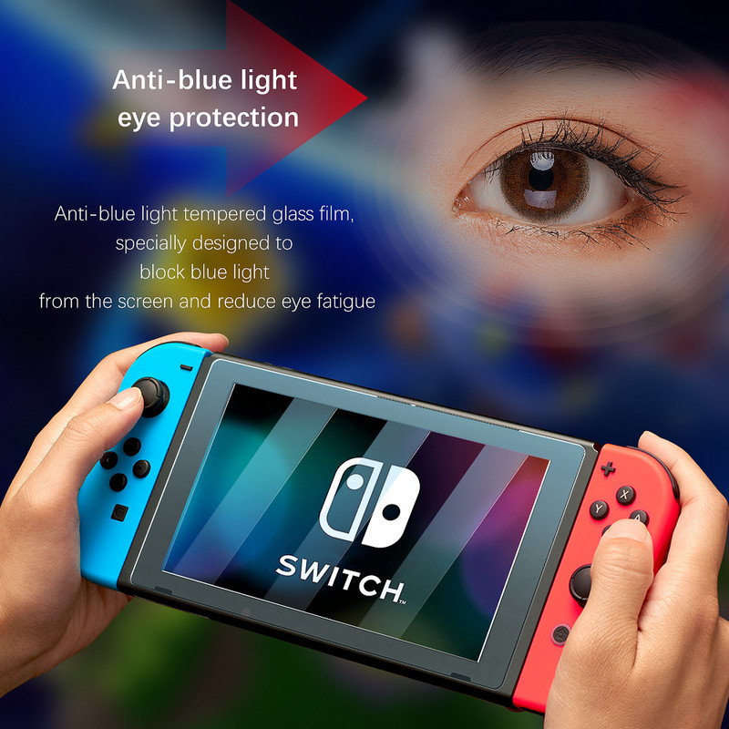2 csomagos üveg kijelzővédő fólia Nintendo Switch Tempered Glass Anti Blue Light Nintend Switch Lite Ns Lite Switch Glass 9H-hoz