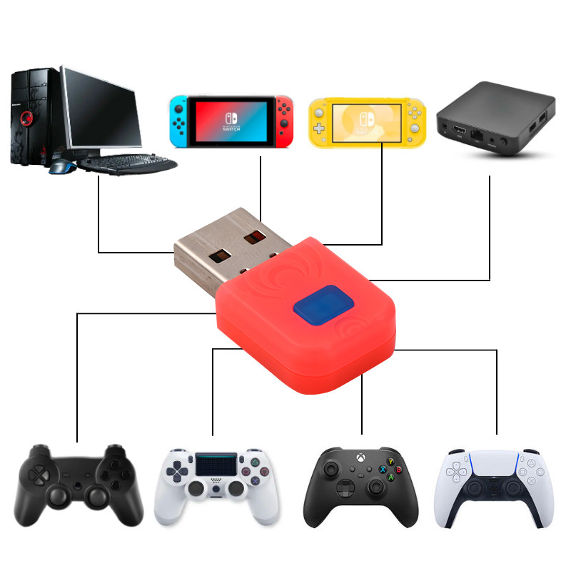 DATA FROG vezeték nélküli vezérlő USB-adapter Nintendo Switch OLED-hez/Switch Lite/Android TV-dobozhoz/PC Gamepad vevőegységhez
