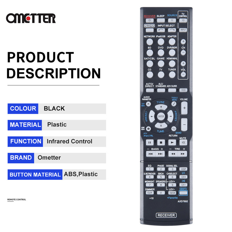 Novi AXD7692 AXD7565 za Pioneer daljinski upravljač AV prijemnik VSX-823 VSX-828-S VSX-528-S VSX-60 VSX-1125 VSX-43 VSX-1012 vsx-325