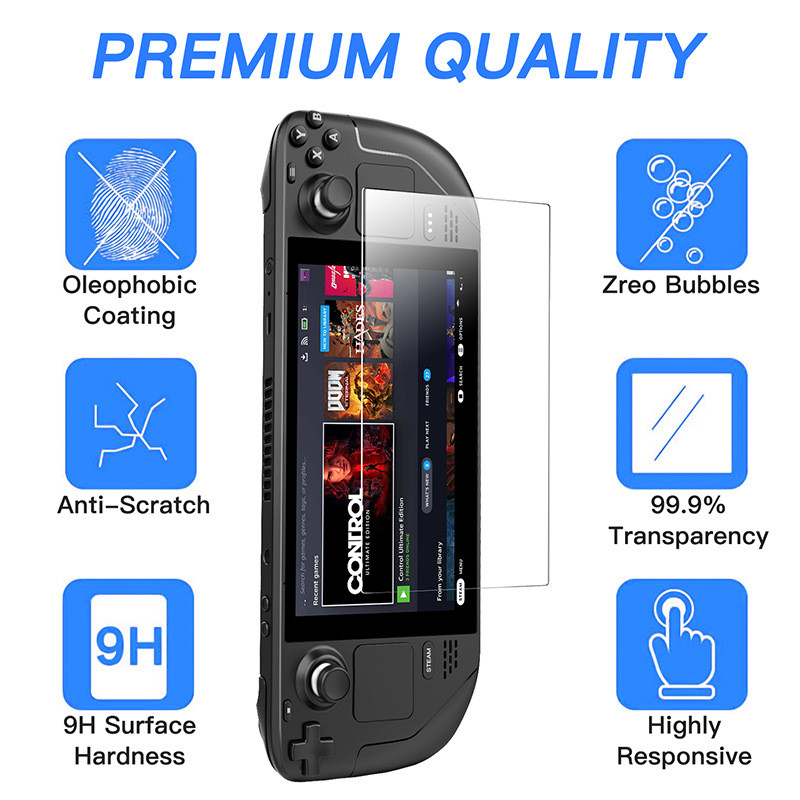 Edzett üveg védőfólia védőfólia Anti Blue Ray képernyővédő fólia Steam Deck játékkonzol Steam Deck tartozékokhoz